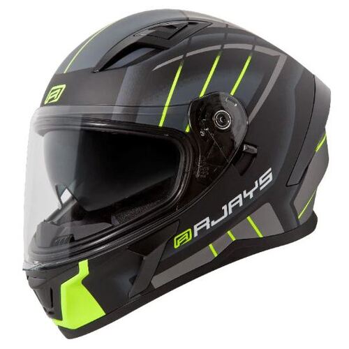 Rjays Apex III Switch Motorcycle Helmet - Black/Grey/Yellow