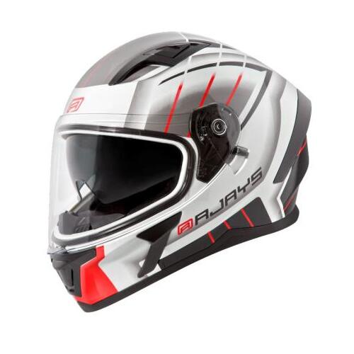 Rjays Apex III Motorcycle Helmet Switch White /Grey/Red (Sm)