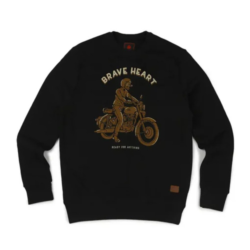 Royal Enfield Braveheart Motorcycle Sweatshirt Black ( M )