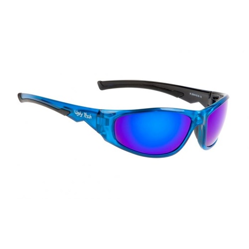 Ugly Fish RS2044 Torpedo Blue Frame Blue Revo Lens Sunglasses