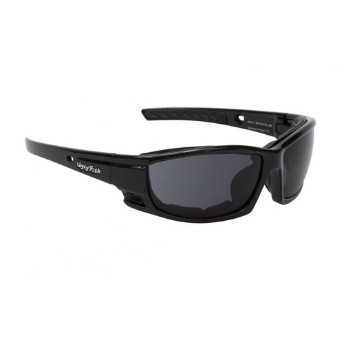 Ugly Fish RS404 Rocket Standard Shiny Black Frame Smoke Lens Sunglasses