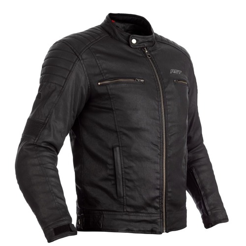 RST Brixton Ce Waterproof Classic Wax Motorcycle Jacket Black Size:4XL