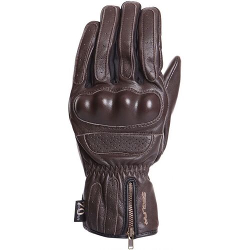 Segura Justice Leather Motorcycle Gloves - Brown