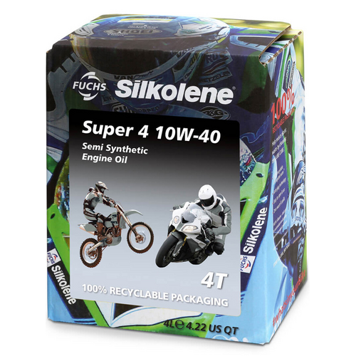 Silkolene Super 4 10W-40 Synthetic Engine Oil 4L Cube