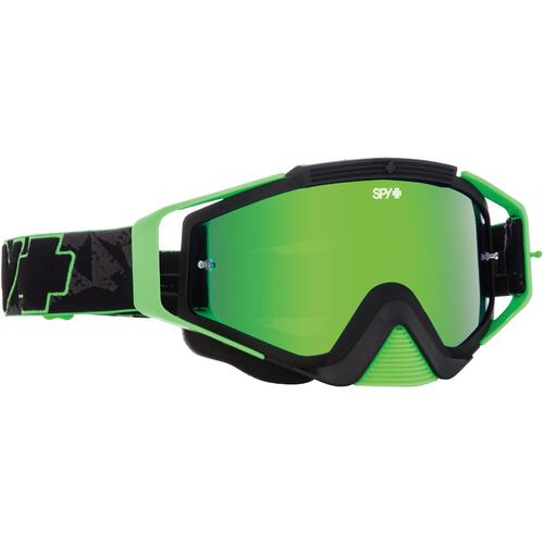 Spy Omen MX Green Highlighter Motorcycle Goggle - Smoke w/Green Spectra