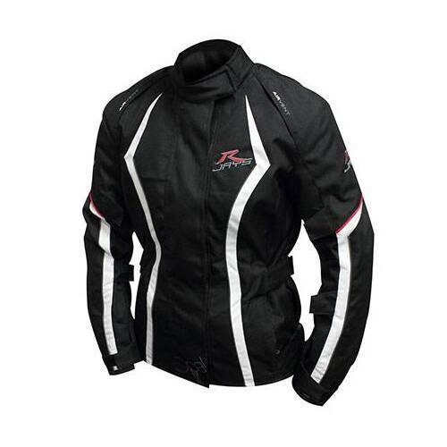 Rjays Opal III Ladies Motorcycle Jacket Black /White /Red Small