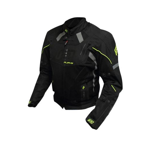 Rjays  Octane III Ladies Motorcycle Textile Jacket - Black/HI-VIZ Small