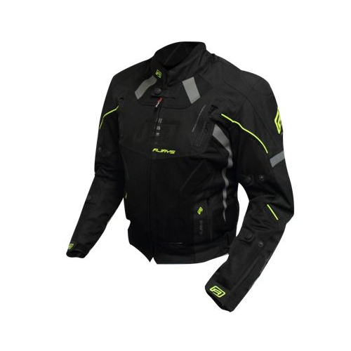 Rjays  Octane III Ladies Motorcycle Textile Jacket - Black/HI-VIZ X-Small