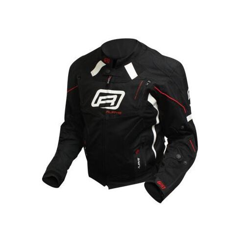 Rjays  Octane III Mens Motorcycle Textile Jacket - Black/White/Red X-Small