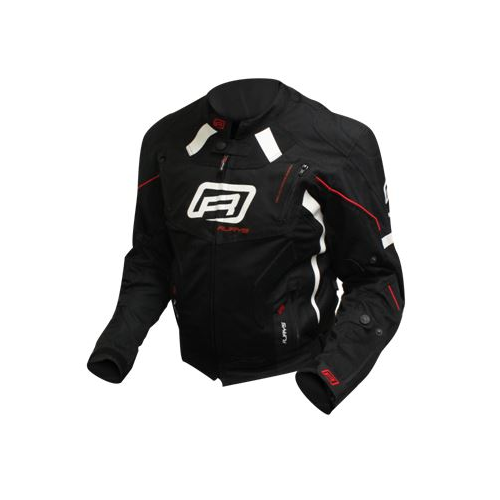 Rjays  Octane III Ladies Motorcycle Textile Jacket - Black/White/Red -2XL