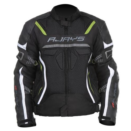 Rjays Air - Tech Motorcycle Textile Jacket - Black/White/Yellow