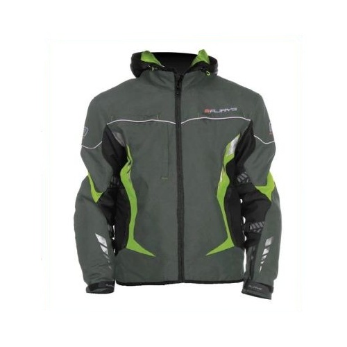 Rjays Tracer Mens Motorcycle Jacket - Olive/Fluro Yellow