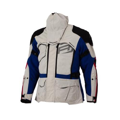 Rjays Adventure Textile Motorcycle Jacket Grey/Blue (Lg)