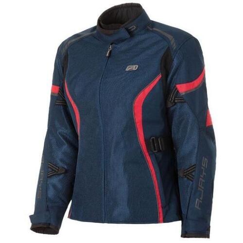 Rjays Athena Womens Textile Motorcycle Jacket - Blue/Red - 10