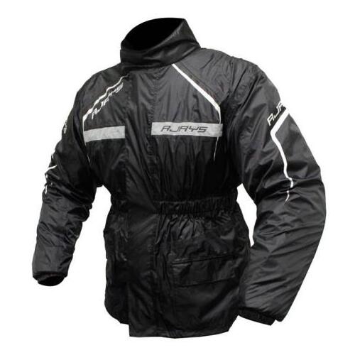 Rjays Tempest II Wet Weather Gear Motorcycle Jacket Black (Xs)