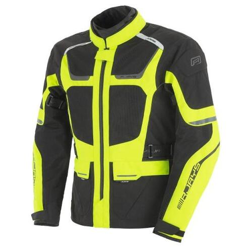 Rjays Tour Air 2 Ladies Textile Motorcycle Jacket Black /Hi Viz Yellow (Sm)