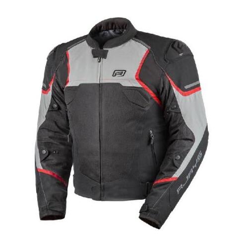 Rjays Pace Airflow Textile Motorcycle Jacket  Black/Primer Grey (Xl)