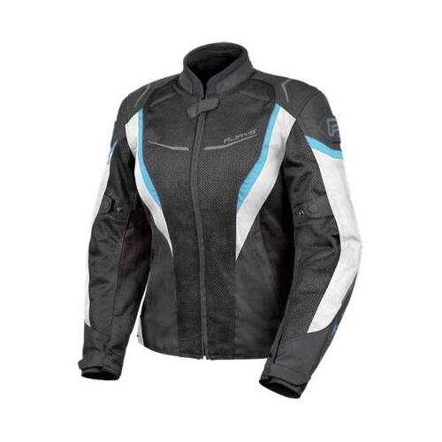 Rjays Ladies Swift III Motorcycle Jacket - Black/White/Blue