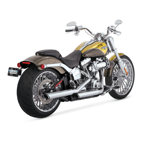 Vance  and Hines  Twin Slash 3In Slip-On Exhaust Muffler  Softail 18-22 (Exc Fxfb/Flde/Flhc-All)