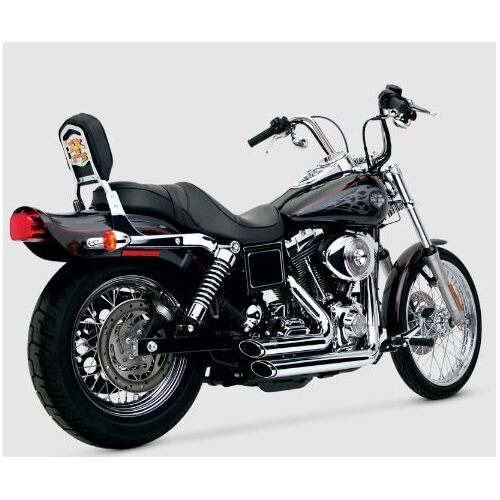 V&H Shortshots Staggered Motorcycle Exhaust Dyna 1991-2005