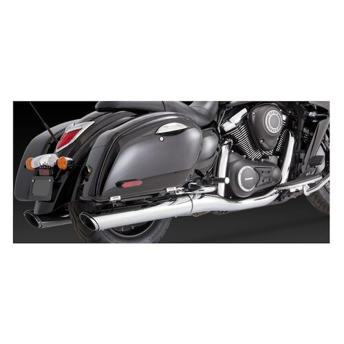 Vance & Hines Twin Slash Round Slip-On Mufflers Kawasaki VN1700 Nomad/Voyager/Vaquero 2009-2014