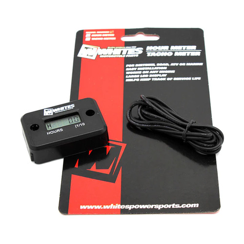 Whites Hour Motorcycle Meter - Black