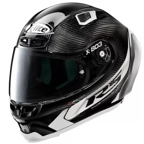 X-803RS Hot Lap Motorcycle Helmet Carbon/White 14 Large