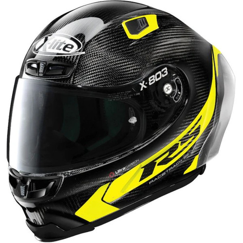 Xlite  X-803RS  Hot Lap Motorcycle Helmet Carbon/Yellow 16 (Large)